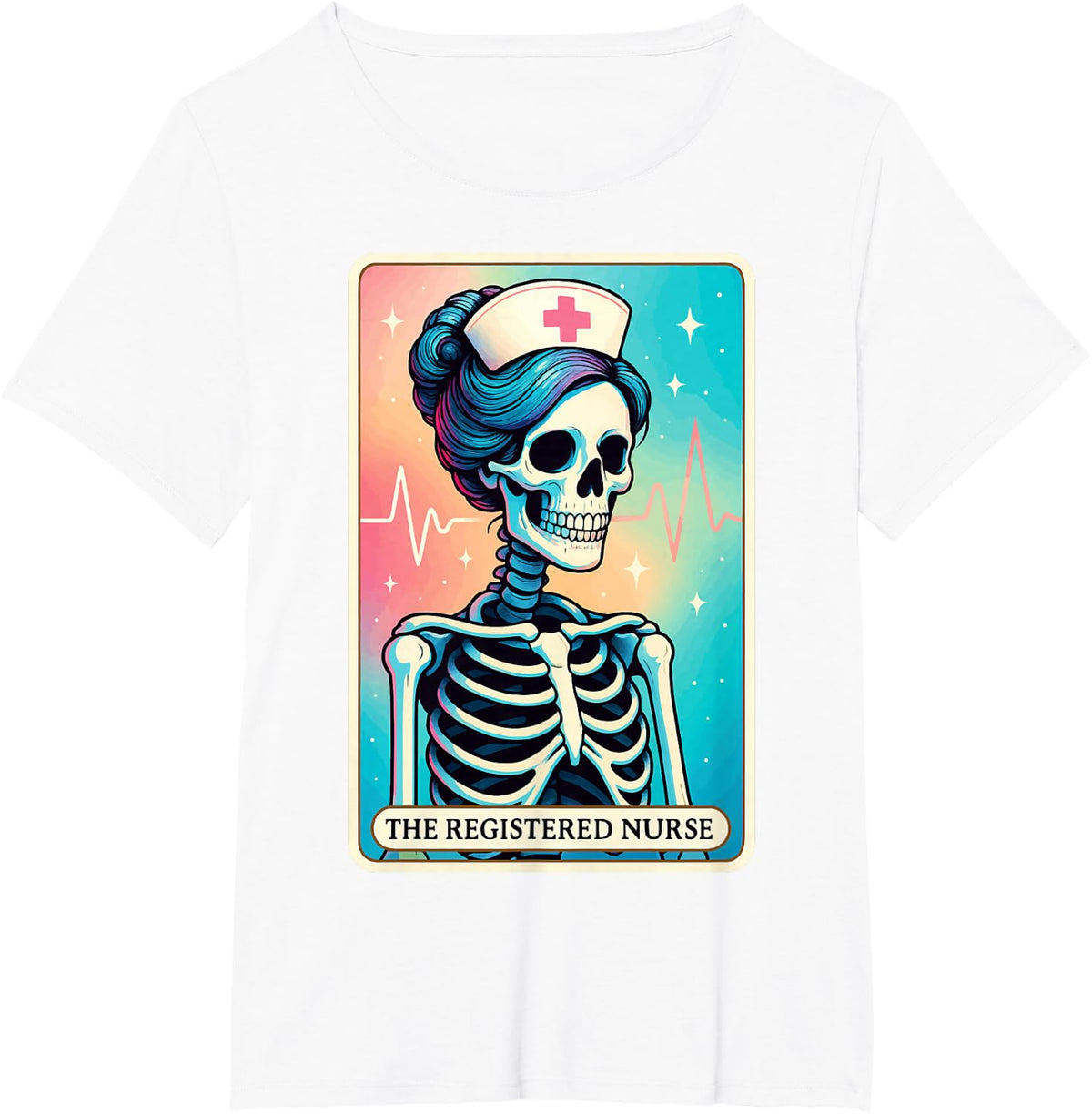 Registered Nurse Shirt The Tarot Card RN Tee T-Shirt for Nurses - White