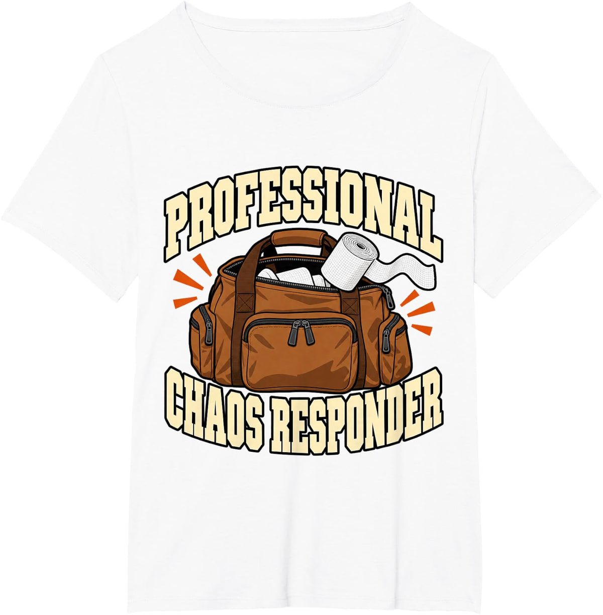 Paramedic Professional Chaos Responder EMT Medic Gauze T-Shirt - White