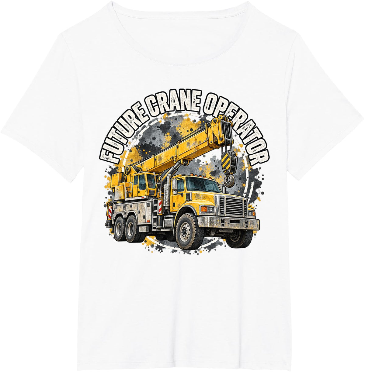 Future Crane Operator Construction Truck Toddler Kids T-Shirt - White