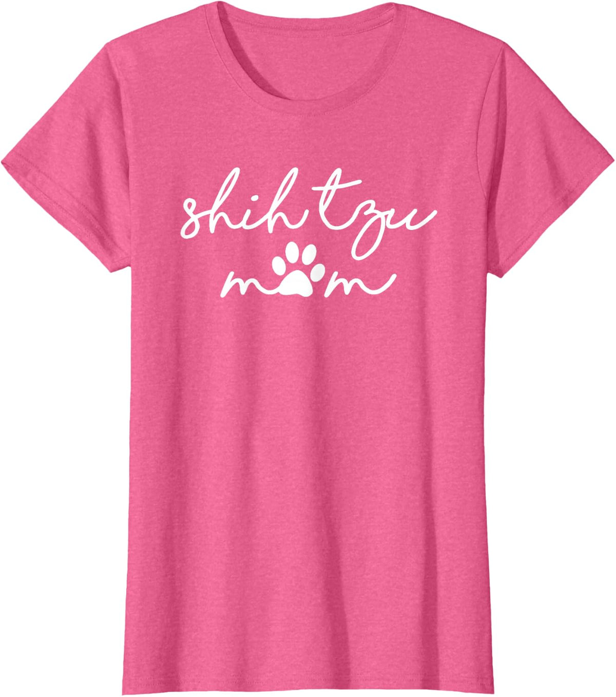 Shih Tzu Dog Mom T-Shirt - Pink Heather