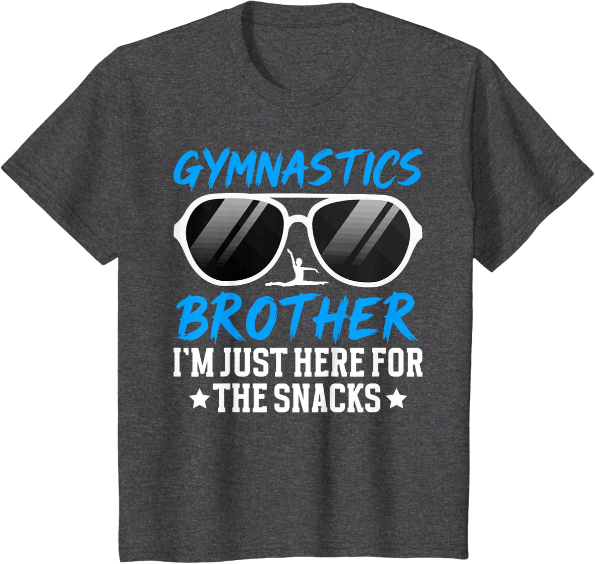 Gymnastics Brother Funny Brother Of A Gymnast T-Shirt - Dark Heather Grey