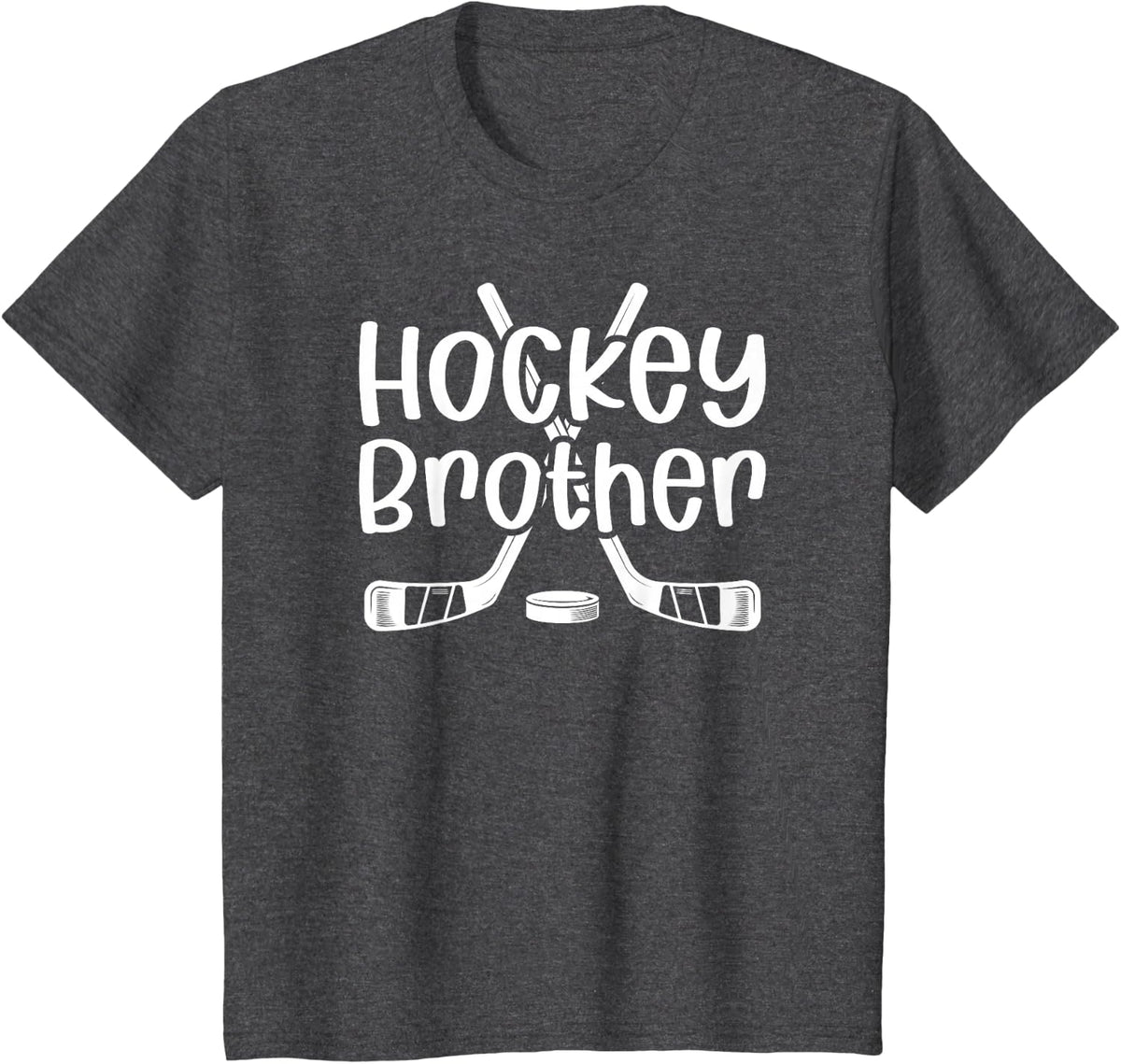 Hockey Brother Ice Hockey Player Brother Ice Hockey Bro T-Shirt - Dark Heather Grey
