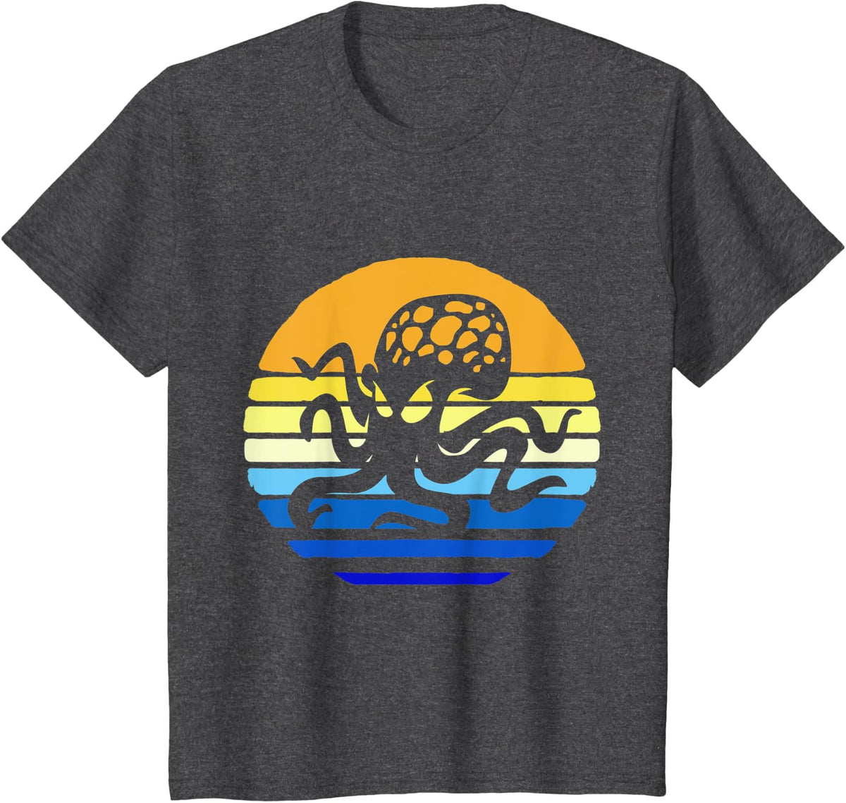 Retro Octopus T-Shirt - Dark Heather Grey