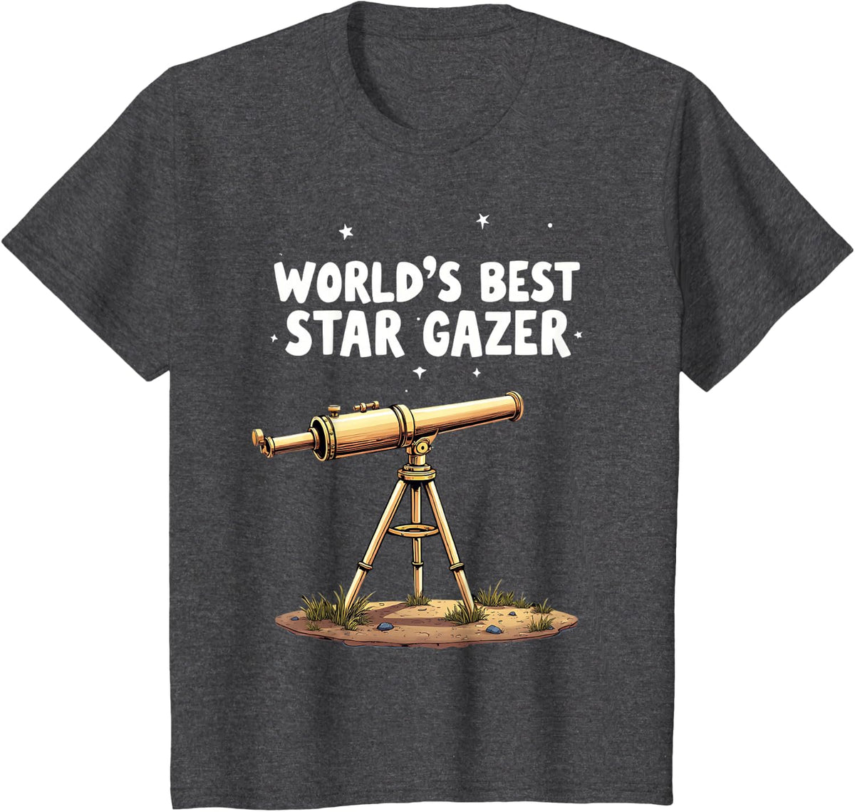 World's Best Star Gazer Astronomer Enthusiast T-Shirt - Dark Heather Grey