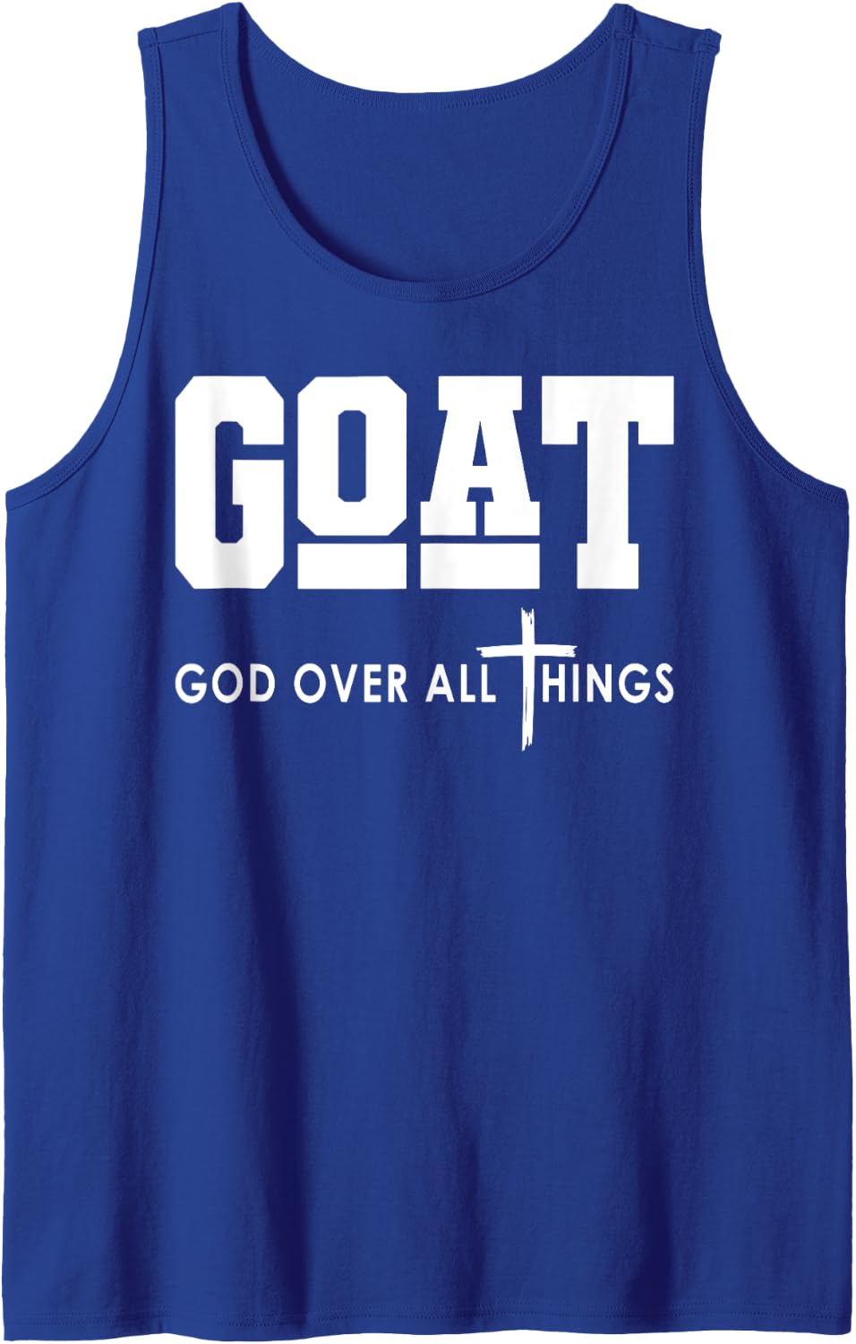 Goat God Over All Things Tank Top - Royal Blue
