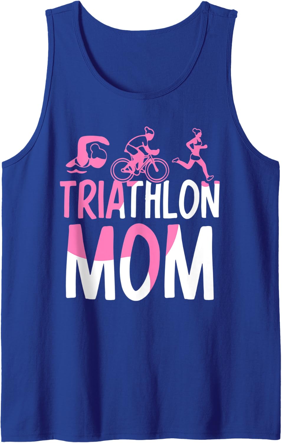 Triathlon Mom Triathlons Triathlete Sports Mother Mommy Mama Tank Top - Royal Blue