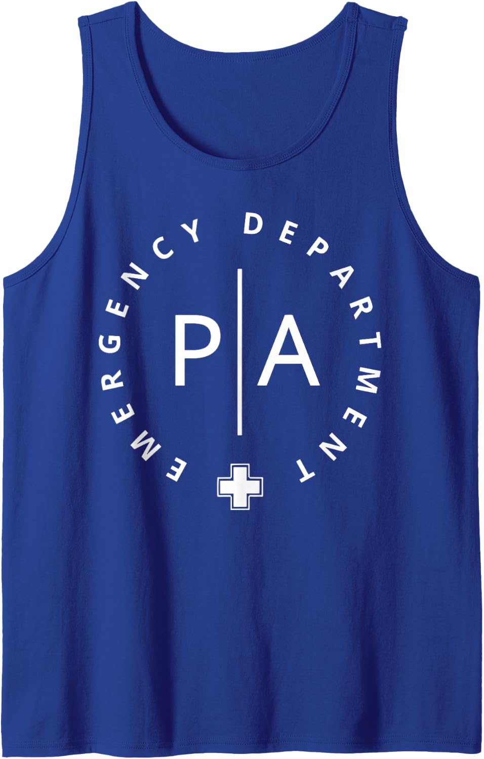 Retro Emergency Department Physician Assistant PA Grad Nurse Sleeveless Tank Top - Royal Blue