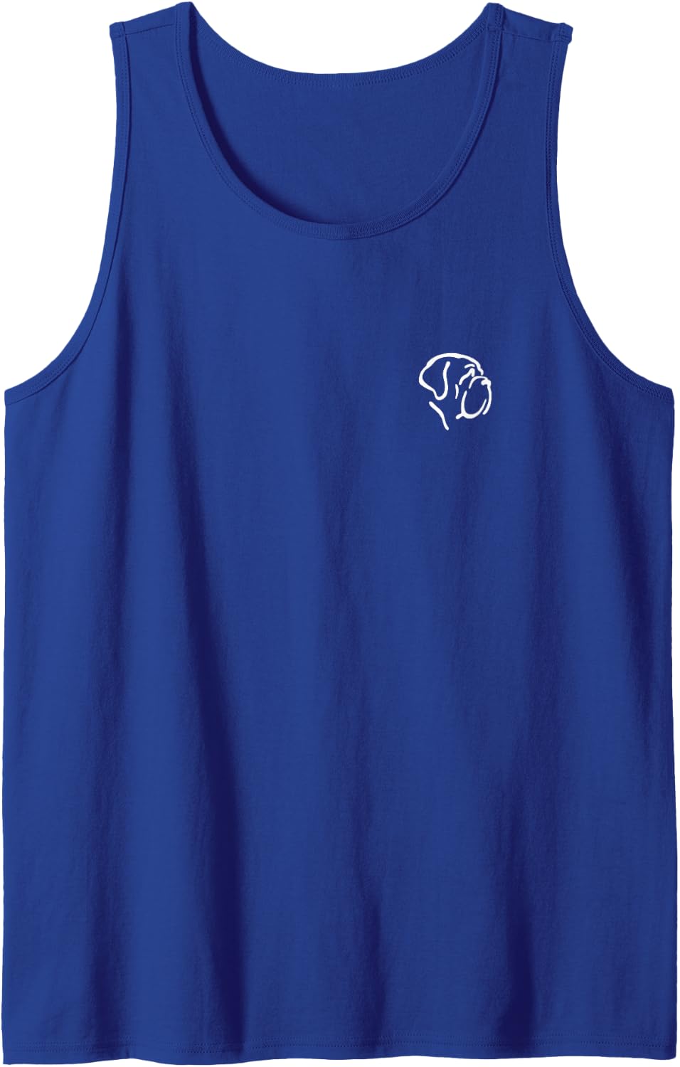 Mastiff Simple Minimalist Line Art Sleeveless Tank Top - Royal Blue