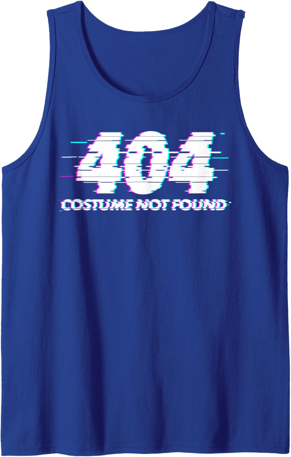 Glitch 404 Error Costume Not Found Tank Top - Royal Blue
