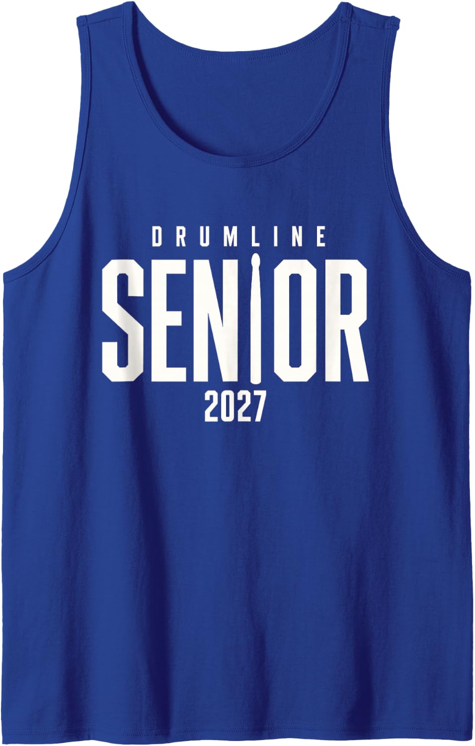 Drumline Senior 2027 Marching Band Graduation Tank Top - Royal Blue
