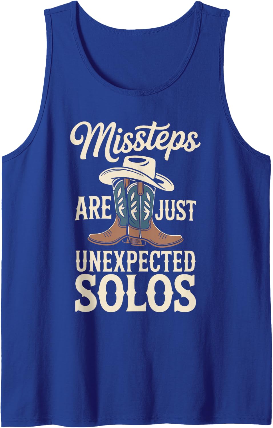 Missteps are Just Unexpected Solos Line Dancer Line Dance Tank Top - Royal Blue