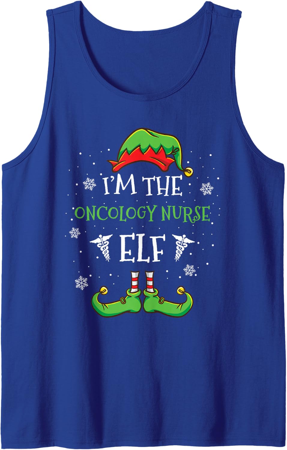 Im The Oncology Nurse Elf Christmas Tank Top - Royal Blue