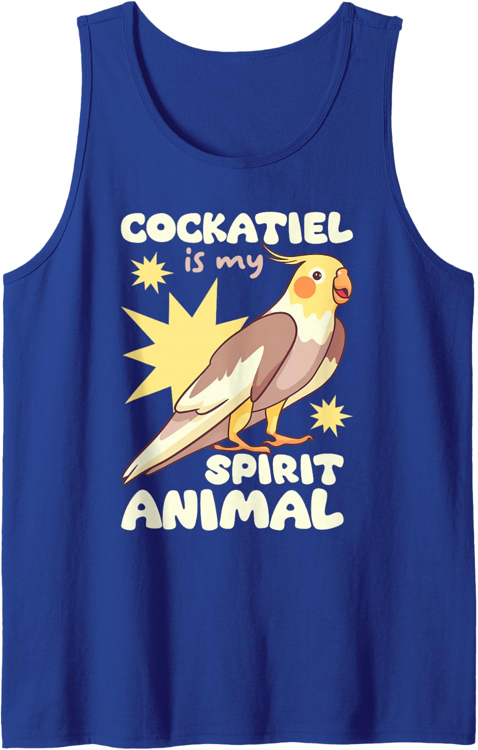 Bird Friends Cockatiel Saying Sleeveless Tank Top - Royal Blue