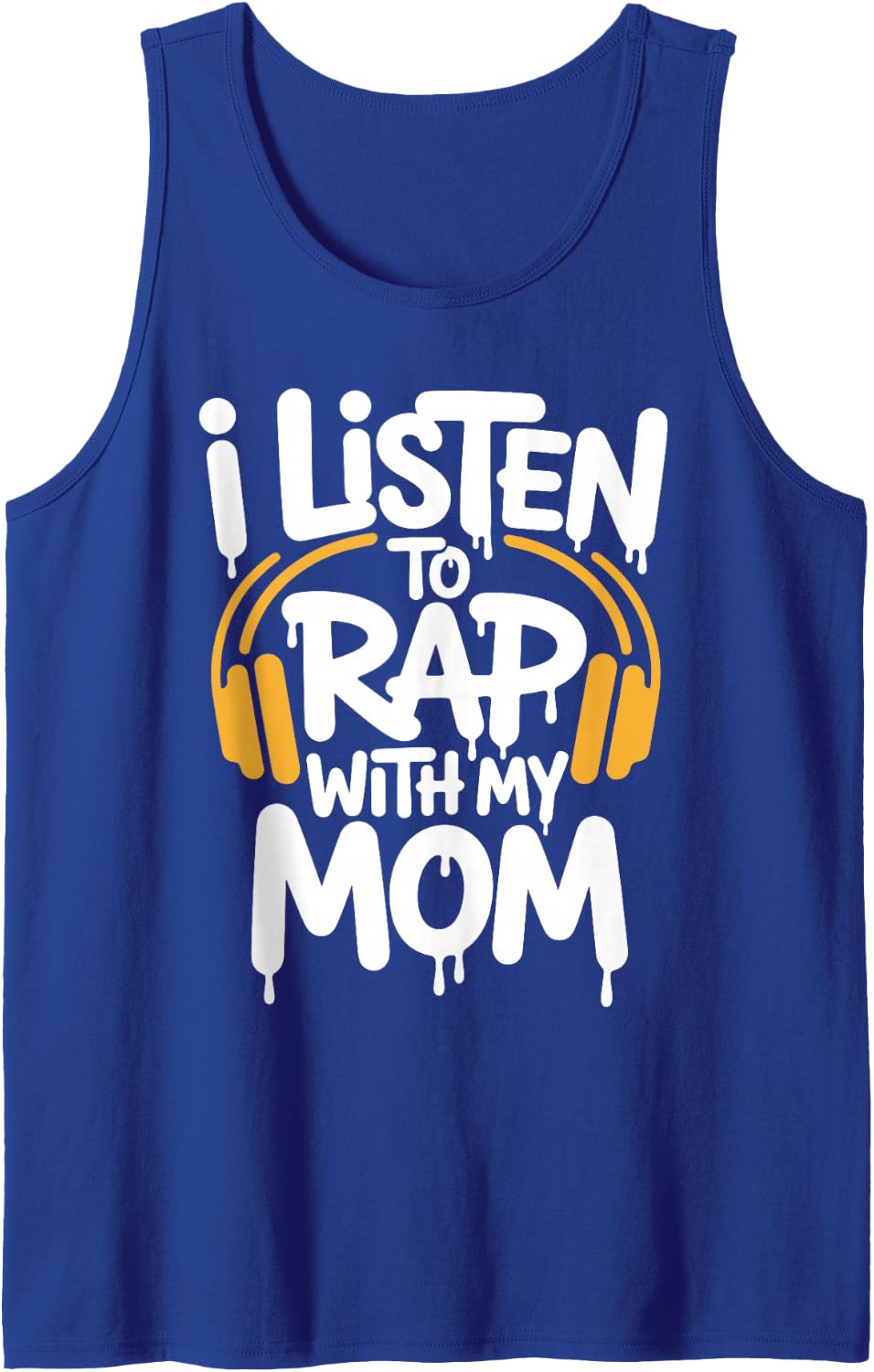 Cool Rapper Art for Men Women Rap Music Lover Hip Hop Rapper Sleeveless Tank Top - Royal Blue
