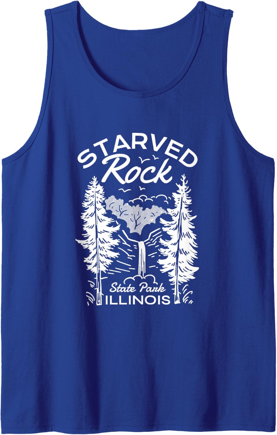 Starved Rock State Park Illinois Nature Sleeveless Tank Top - Royal Blue
