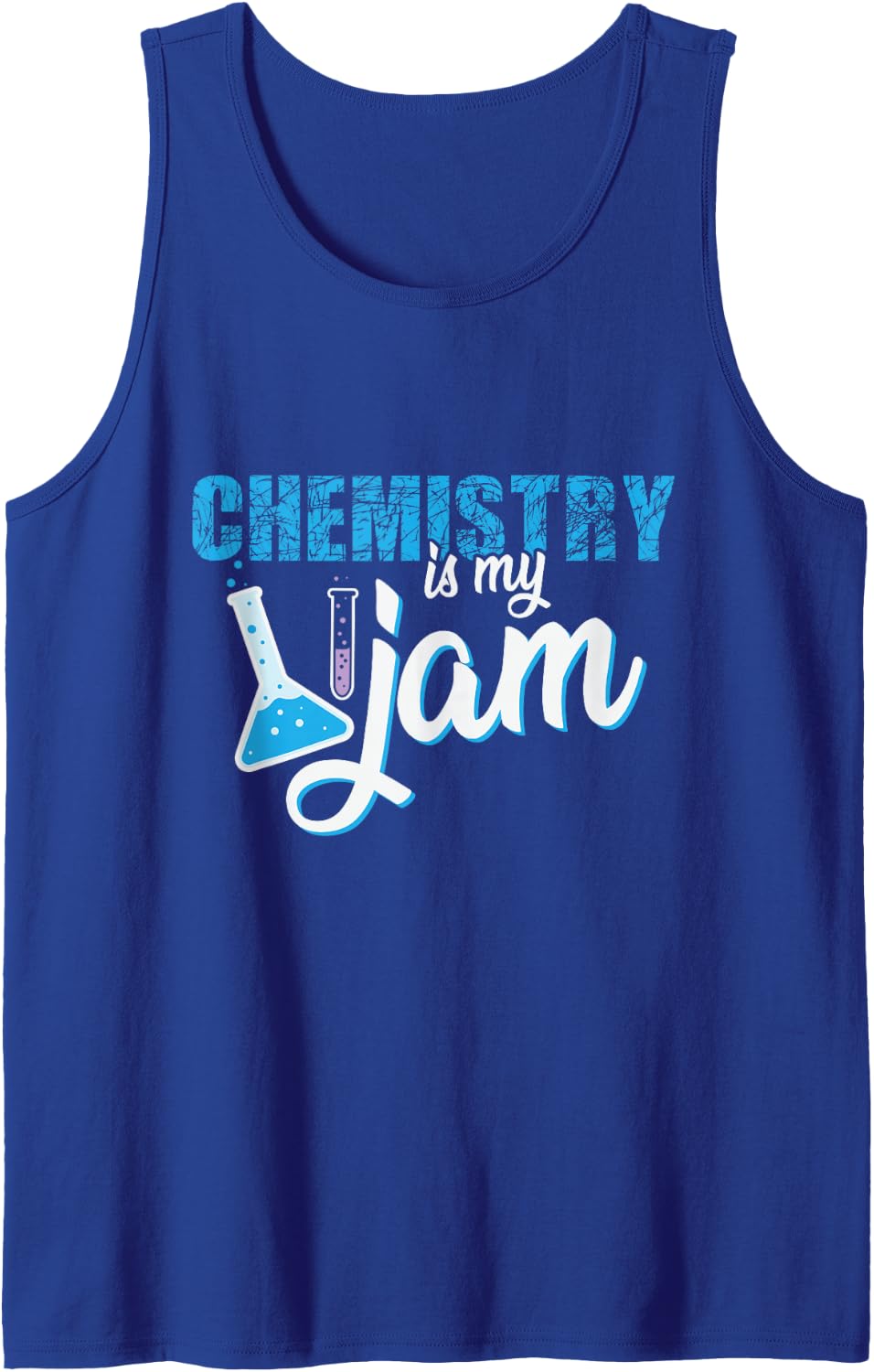Chemistry is My Jam Science Sleeveless Tank Top - Royal Blue