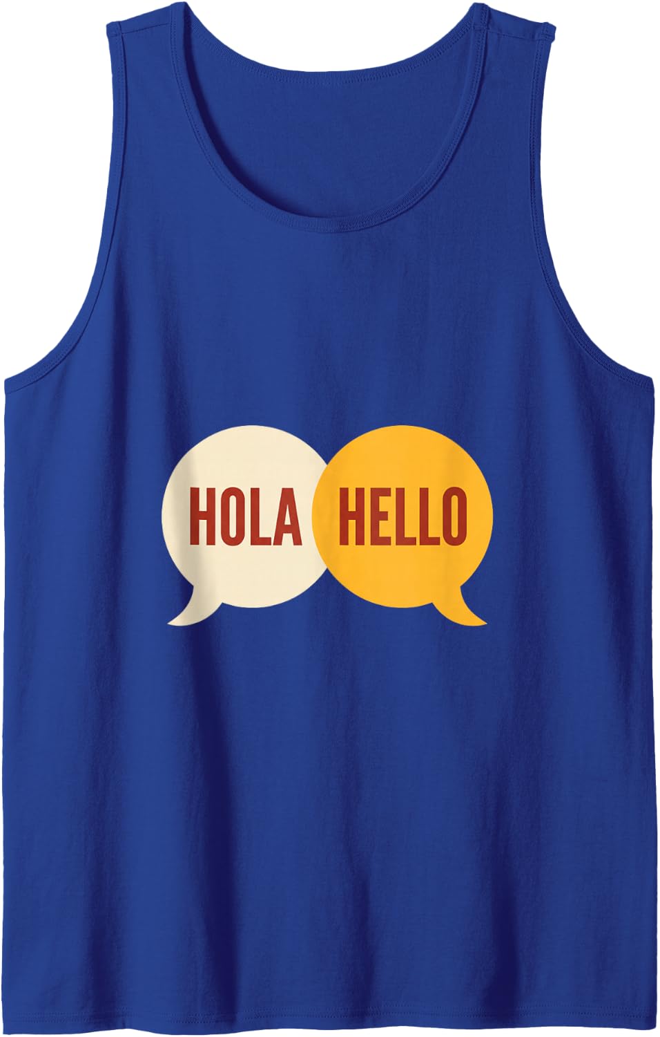 Hola Hello Dual Language Teacher Team Bilingual Classroom Tank Top - Royal Blue