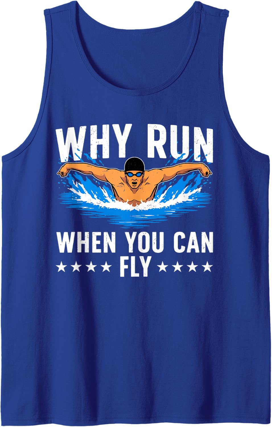 Funny Swimming Art for Men Women Swim Coach Swimmer Swimming Tank Top - Royal Blue