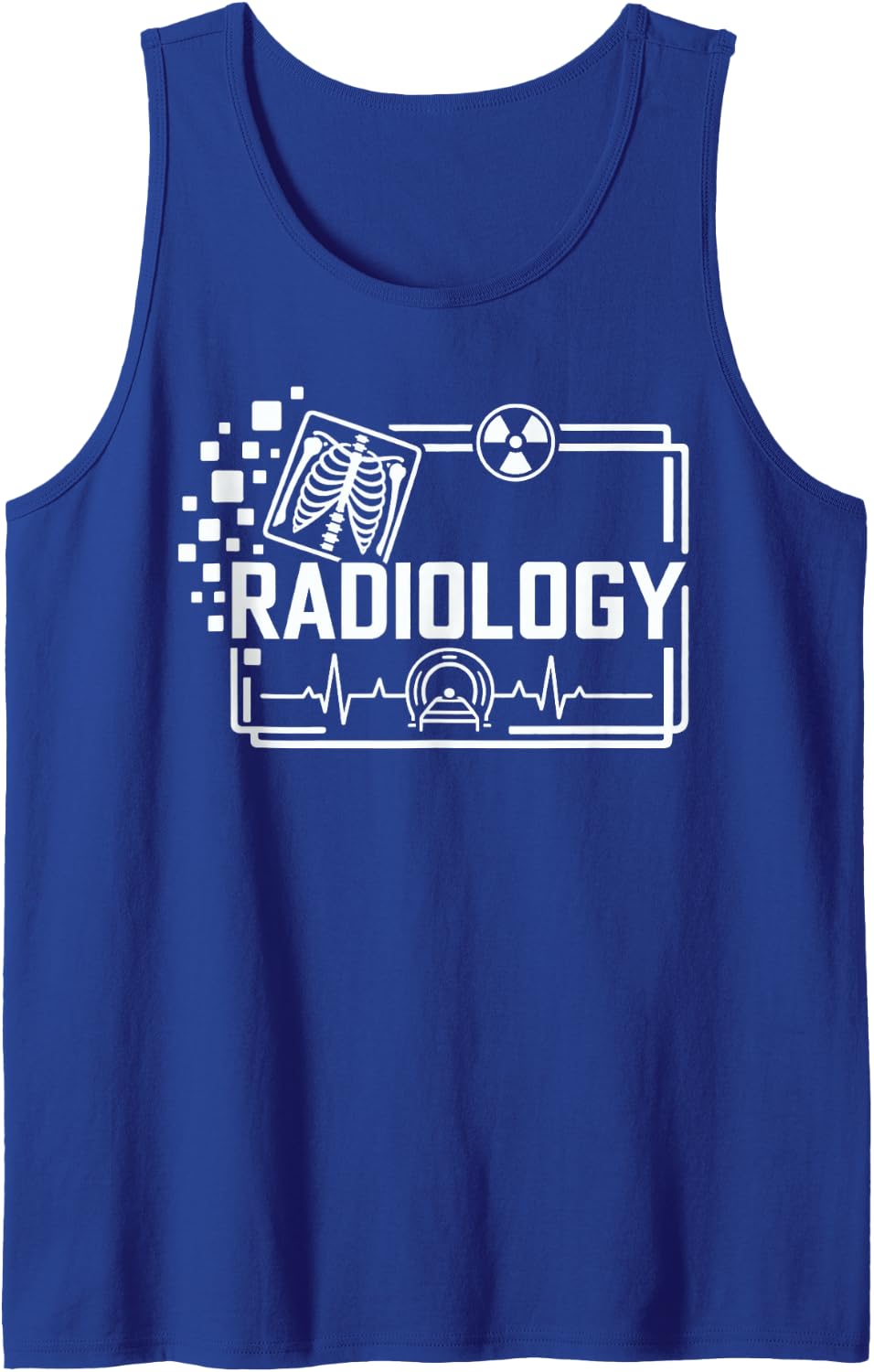 Radiology X-Ray Medical Imaging Badge Sleeveless Tank Top - Royal Blue