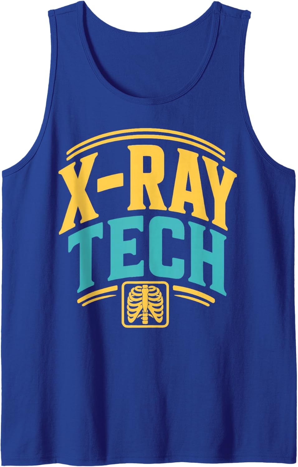 X-Ray Tech Sleeveless Tank Top - Royal Blue