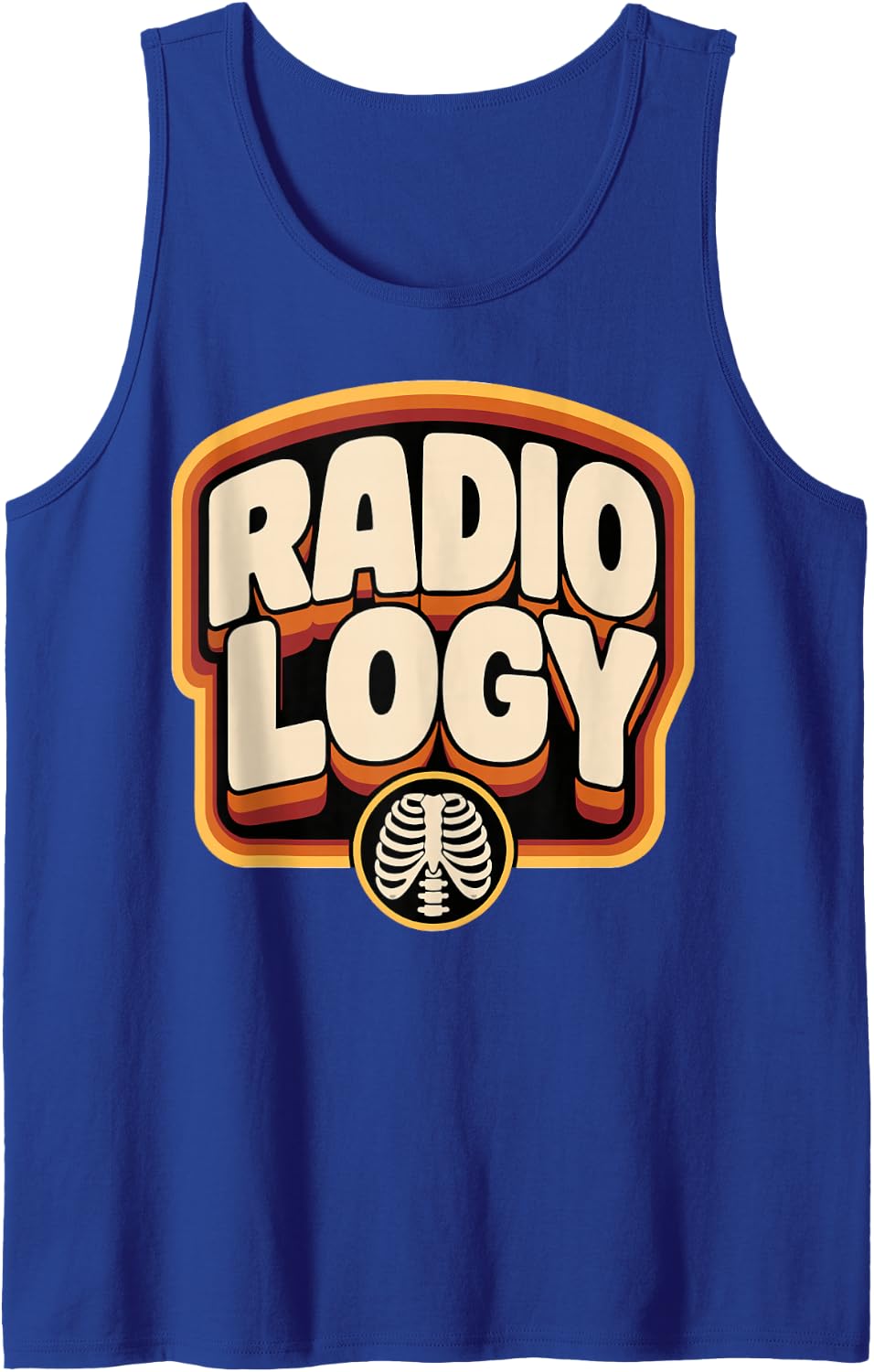 Retro Radiology Sleeveless Tank Top - Royal Blue