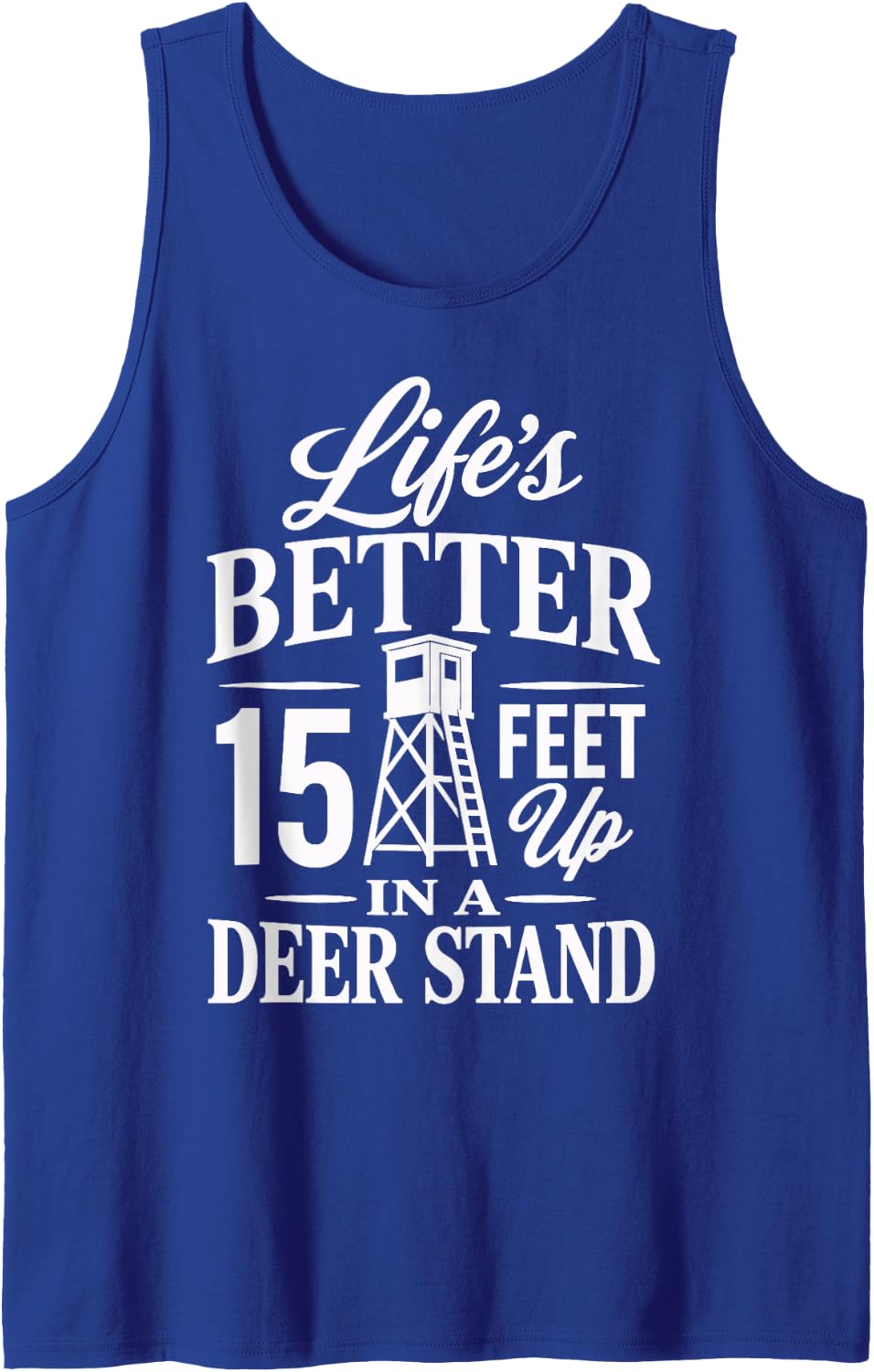 Deer Stand Hunting Tank Top - Royal Blue