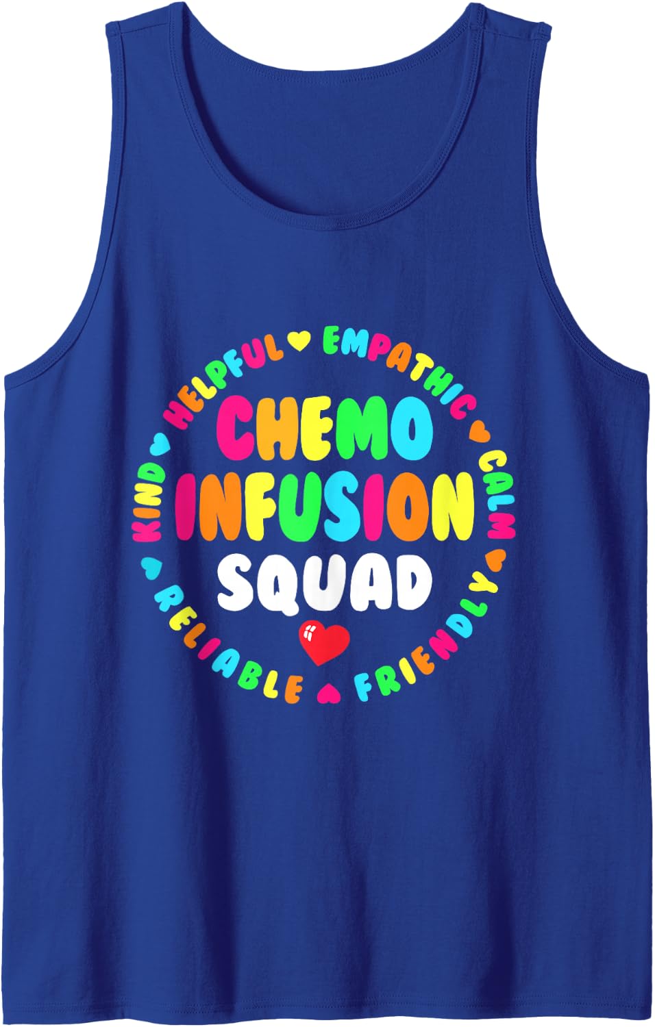 Chemo Infusion Squad Future Oncology Nurse Nursing School Sleeveless Tank Top - Royal Blue