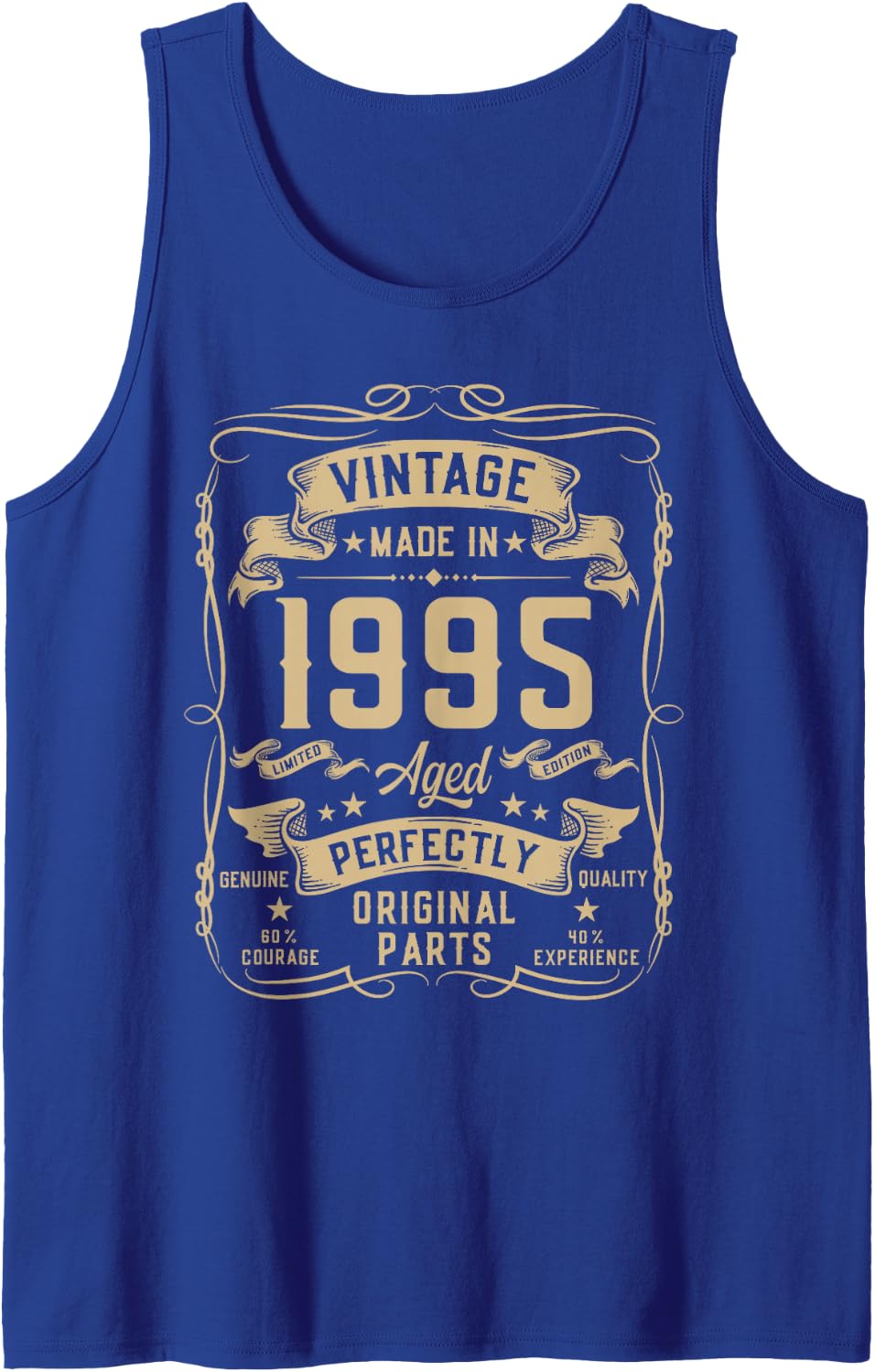 Men's Vintage 1995 31yr 31st Birthday Gifts for Men 31 Years Old Sleeveless Tank Top - Royal Blue