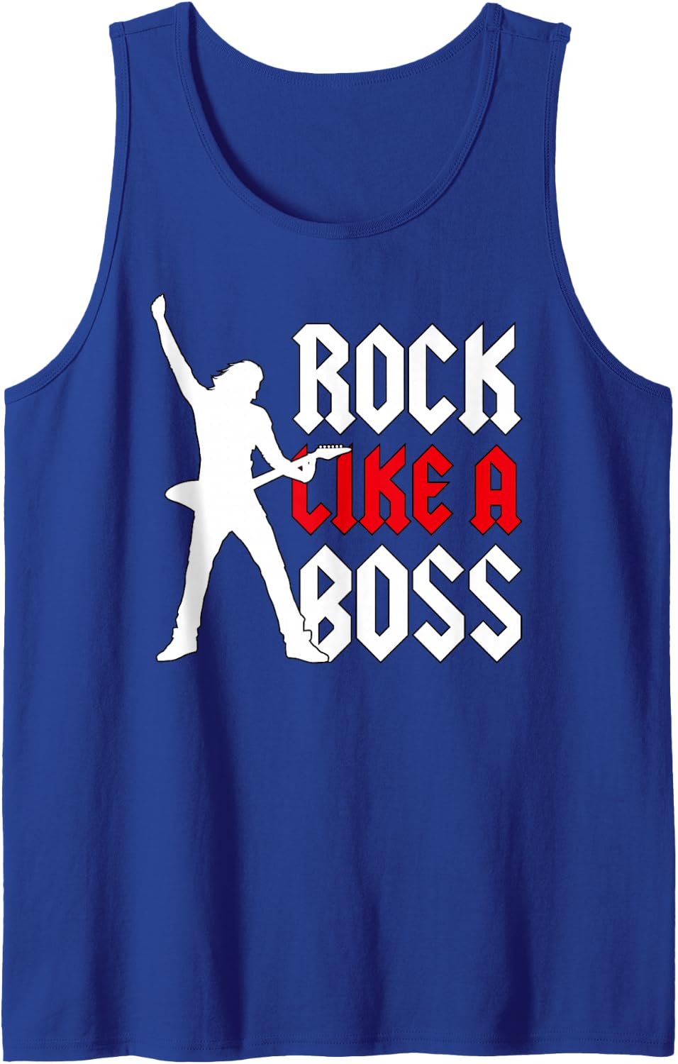 Mens Lead Guitarist Rock Music Hardrock Band Rock Like A Boss Tank Top - Royal Blue