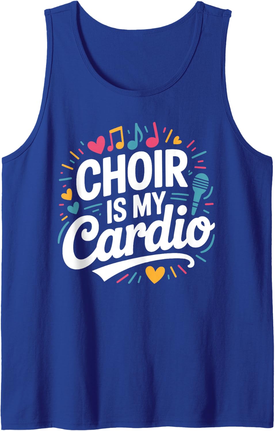 Cool Choir Director Art for Men Women Music Choir Director Sleeveless Tank Top - Royal Blue