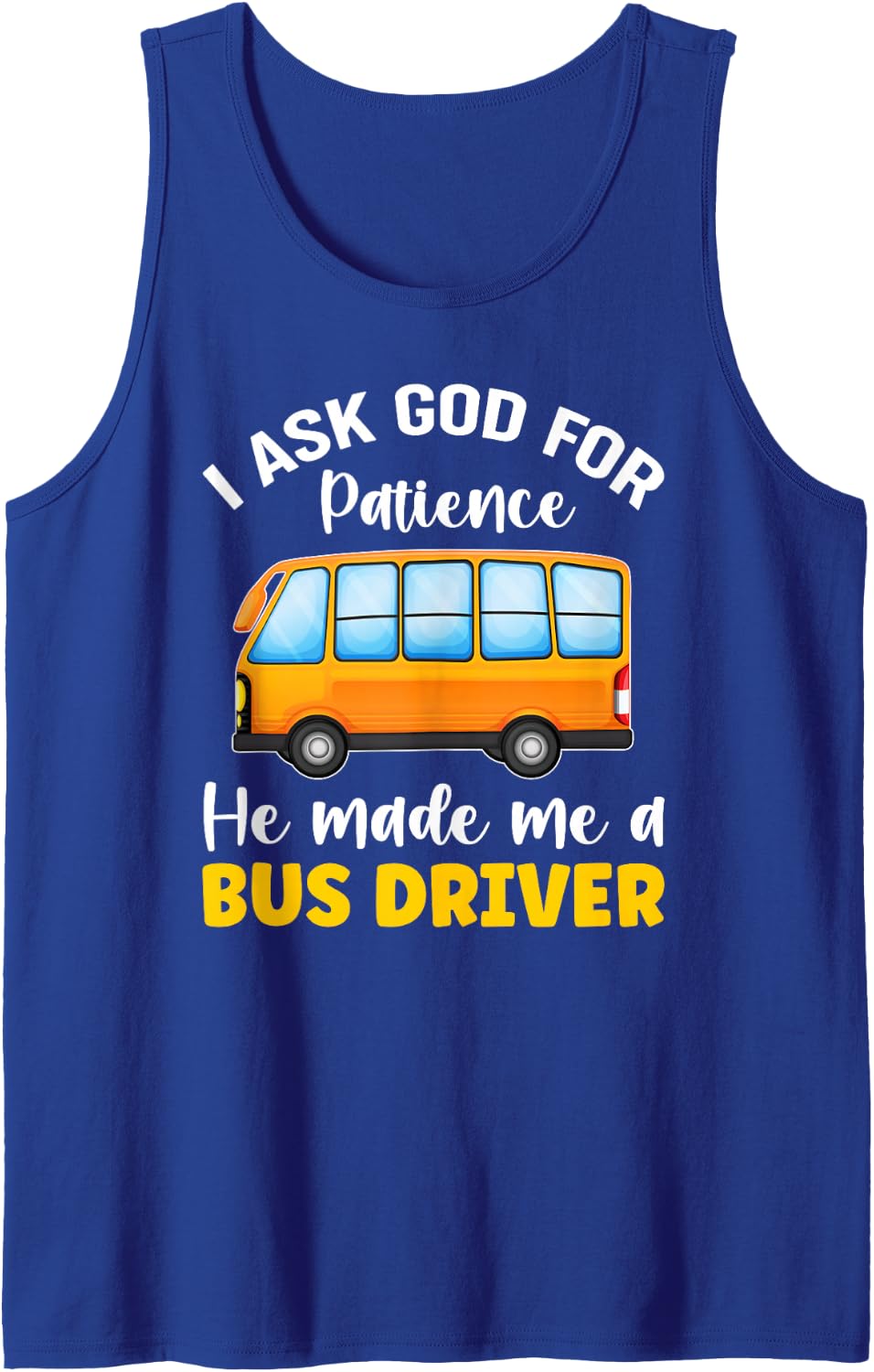 Religious School Bus Driver Bus Drivers Funny Bus Driver Sleeveless Tank Top - Royal Blue