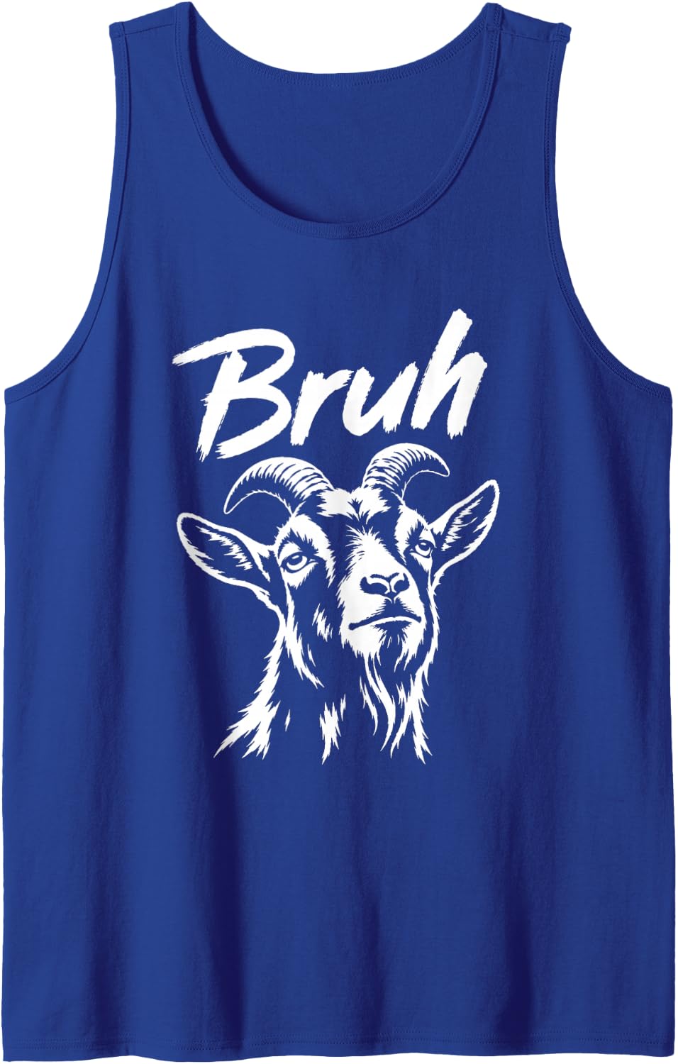 Bruh Funny Goat Meme Dog Lover Men Women Tank Top - Royal Blue