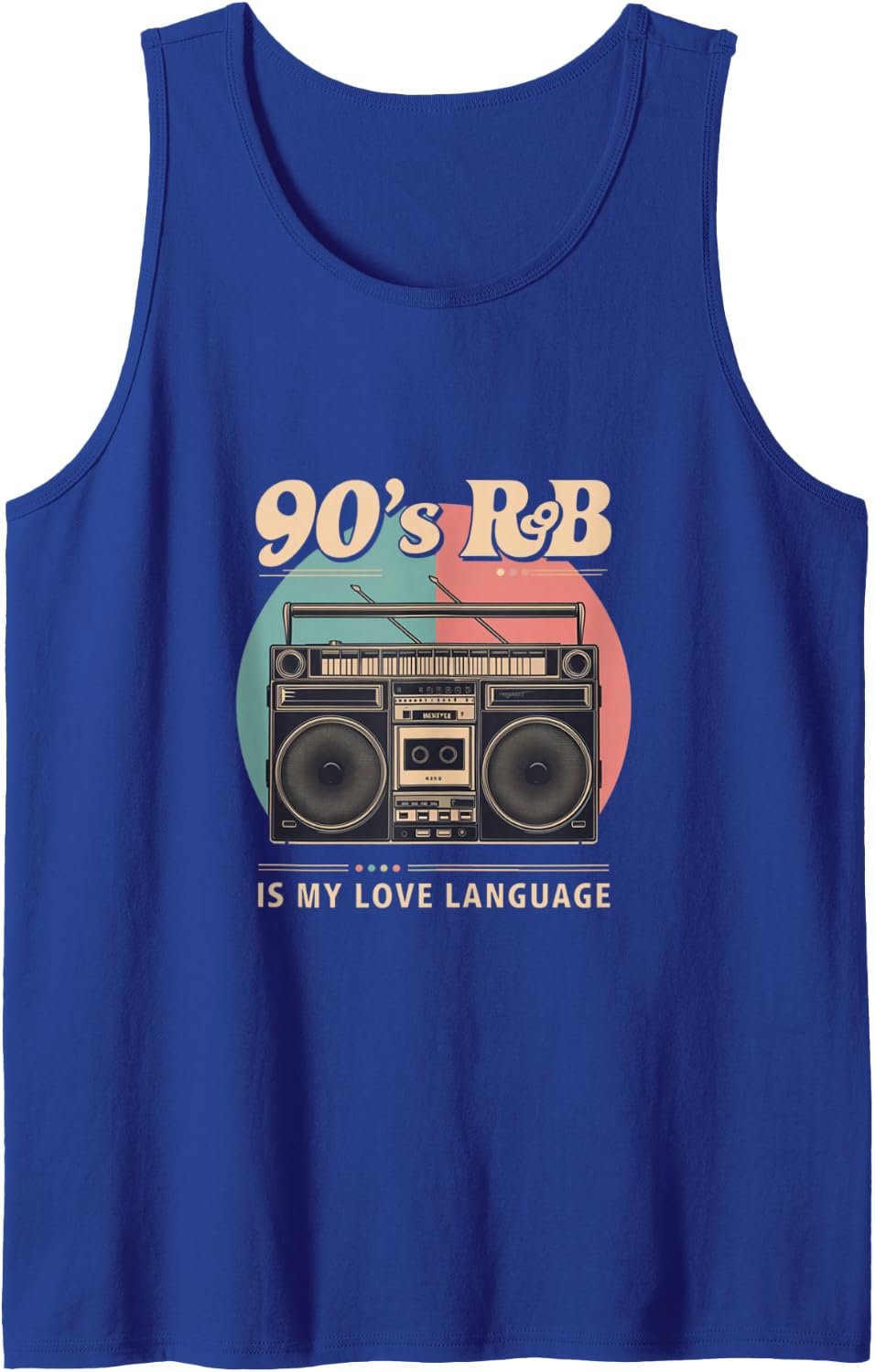 90's R&B Music for Men Women Girl RNB Lover Sleeveless Tank Top - Royal Blue
