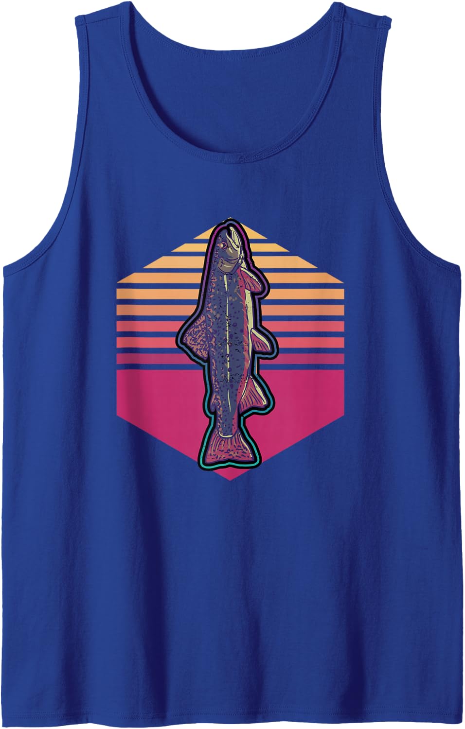 Trout Vintage Trout Fishing Tank Top - Royal Blue
