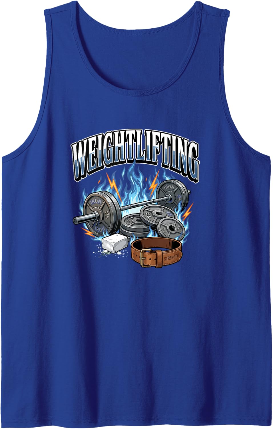 Weightlifter Weightlifting Strength Training Tank Top - Royal Blue