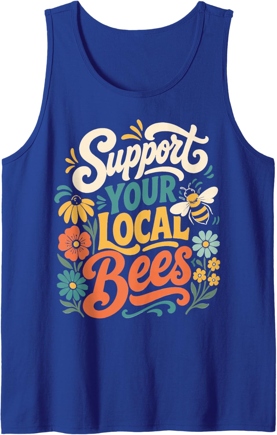 Beekeeper Support Bees Beekeeping Save Bees Sleeveless Tank Top - Royal Blue