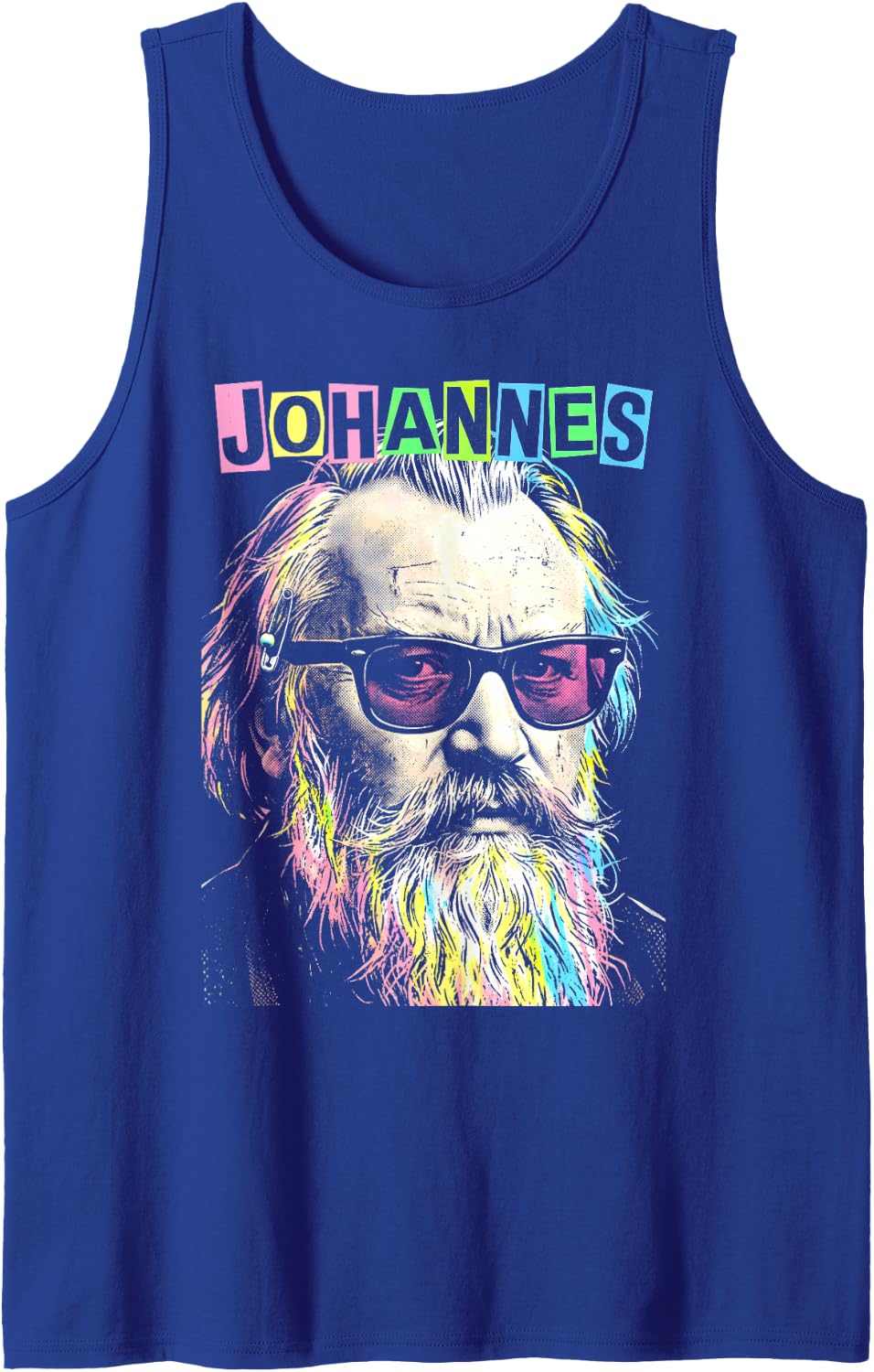 Johannes Brahms Funny Composer Retro Pop Art Classical Music Sleeveless Tank Top - Royal Blue