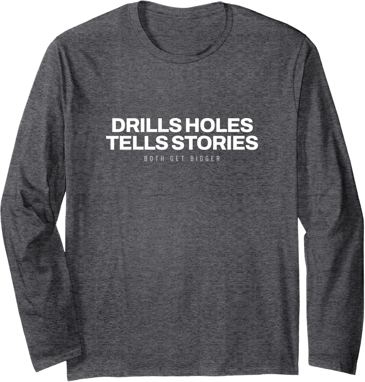 Ice Fishing Walleye Northern Pike Perch Winter Fishing Long Sleeve T-Shirt - Adult Unisex Dark Heather Grey