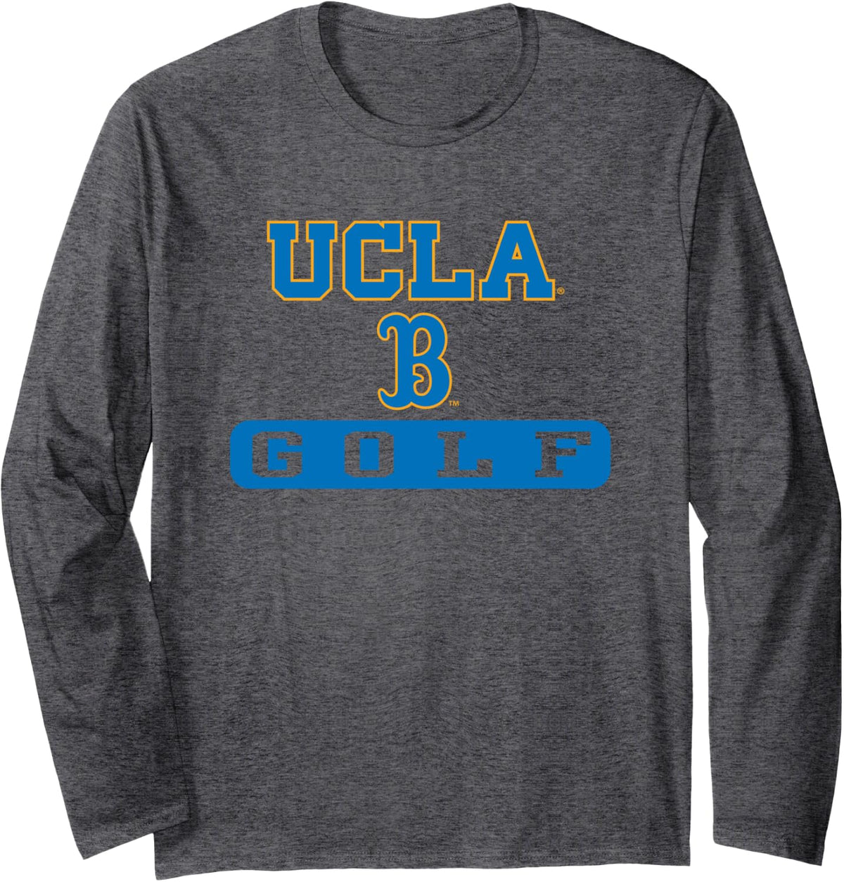 UCLA Bruins Golf Officially Licensed Long Sleeve T-Shirt - Adult Unisex Dark Heather Grey
