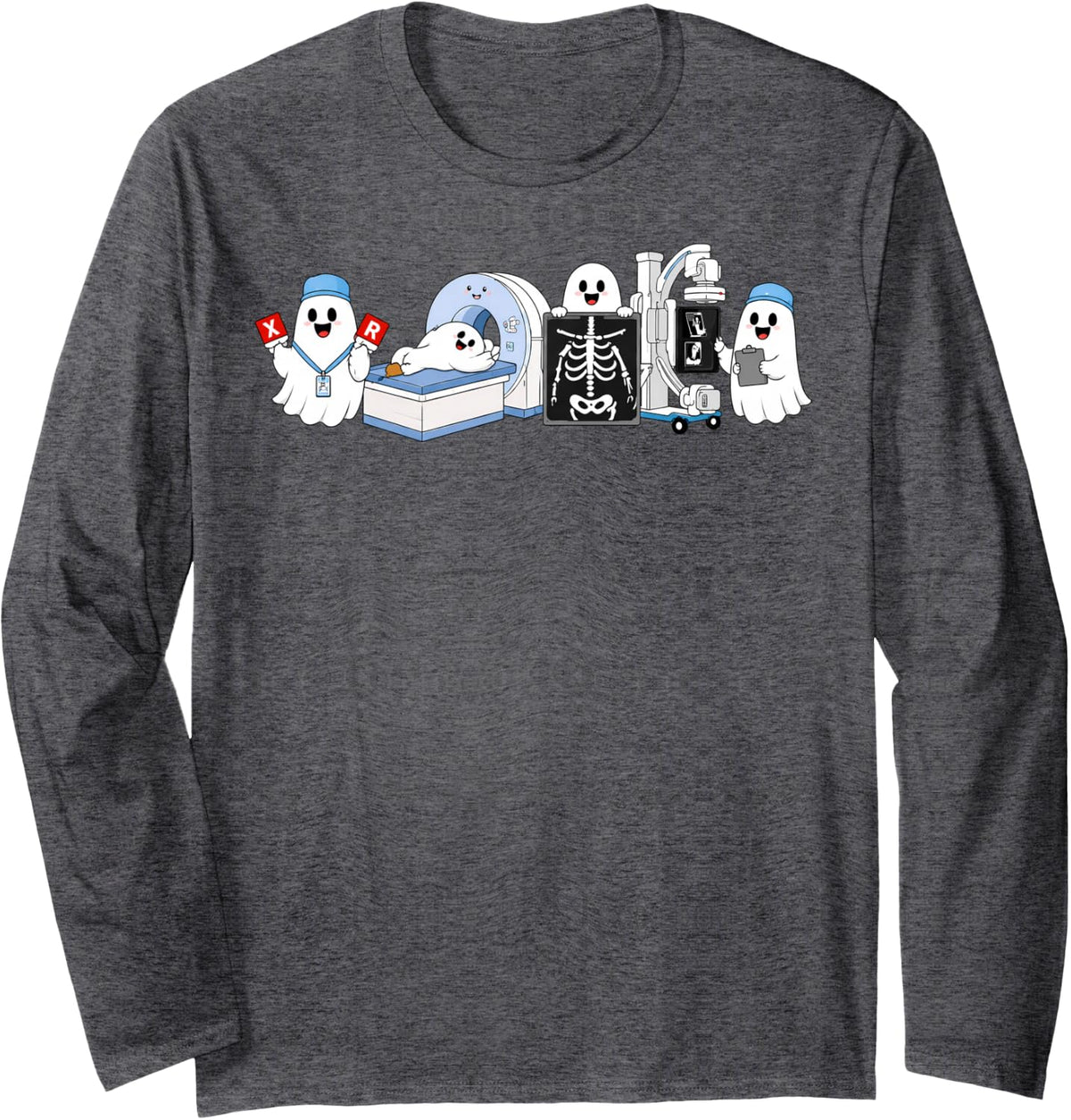 Radiologic Technologist Goose X-ray Tech -Radiologic Ct MRI Long Sleeve T-Shirt - Adult Unisex Dark Heather Grey