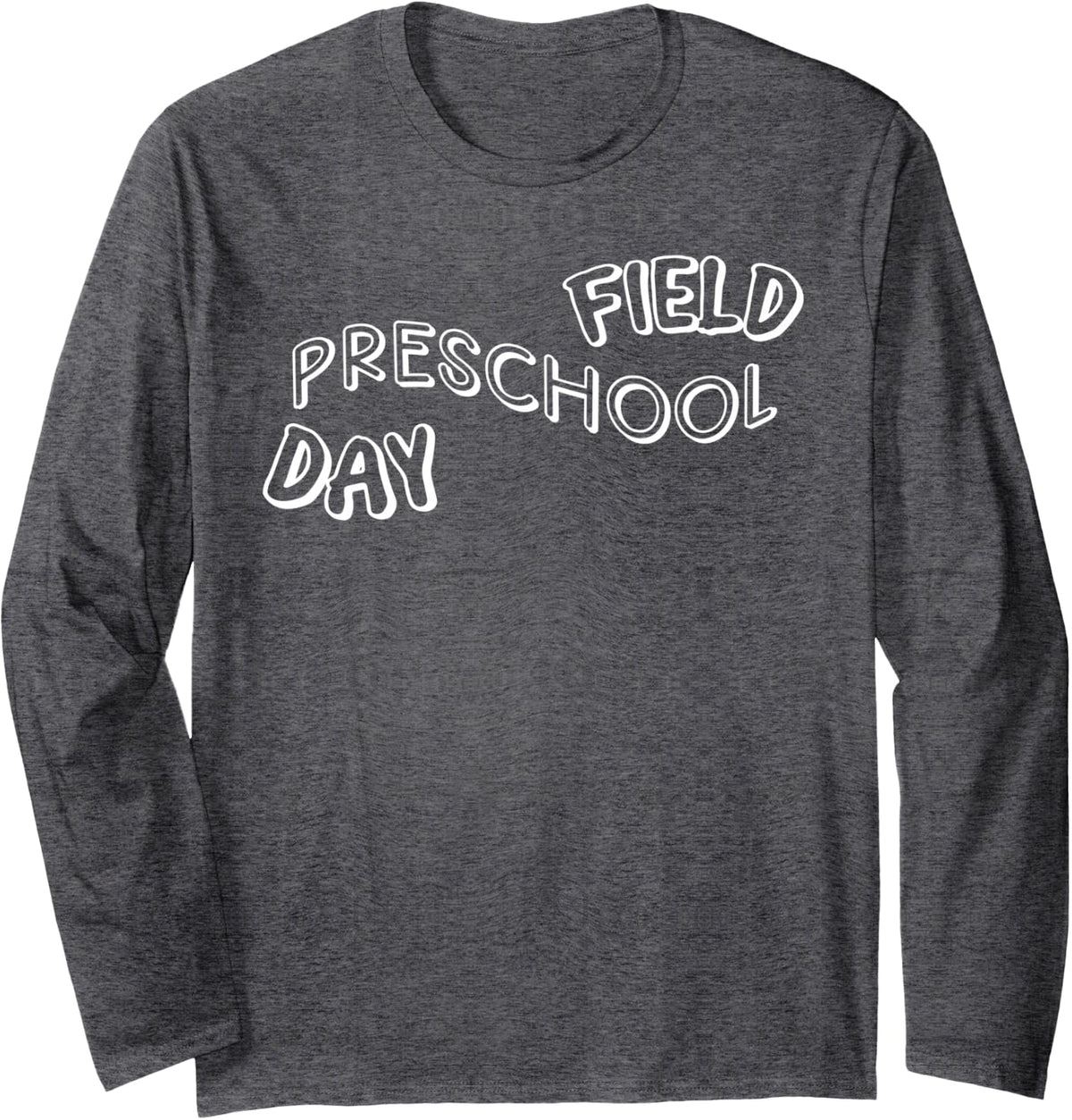 Cute Preschool Squad School Field Day Trip 2026 Matching Long Sleeve T-Shirt - Adult Unisex Dark Heather Grey