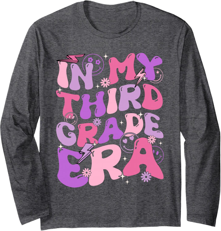 in My Third Grade, the 3rd Grade Teacher Went Back to School Long Sleeve T-Shirt - Adult Unisex Dark Heather Grey