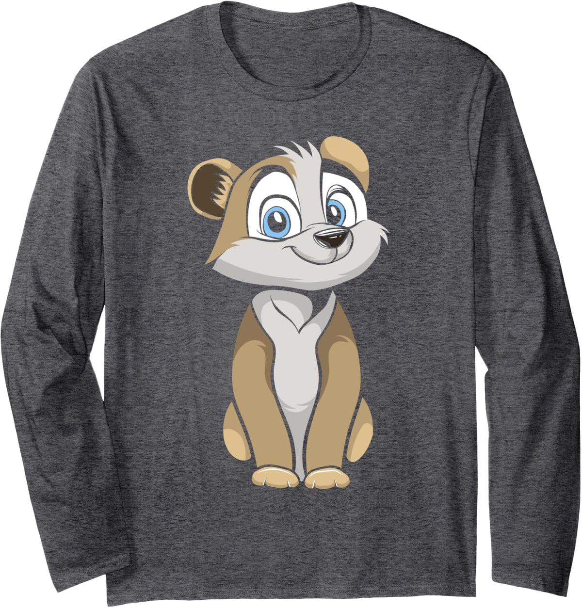 Animal Collection - Dog Long Sleeve T-Shirt - Adult Unisex Dark Heather Grey