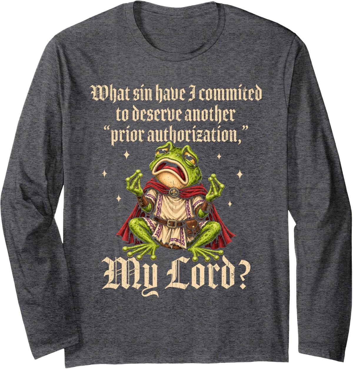 Pharmacy Tech Affirmations Funny Pharmacist Long Sleeve T-Shirt - Adult Unisex Dark Heather Grey
