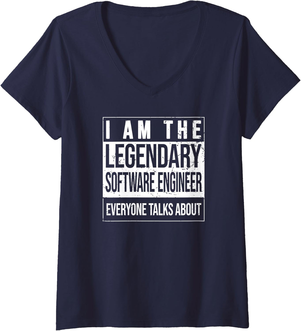 Women's Developer Birthday Born Software-Engineer V-Neck T-Shirt - Navy Blue
