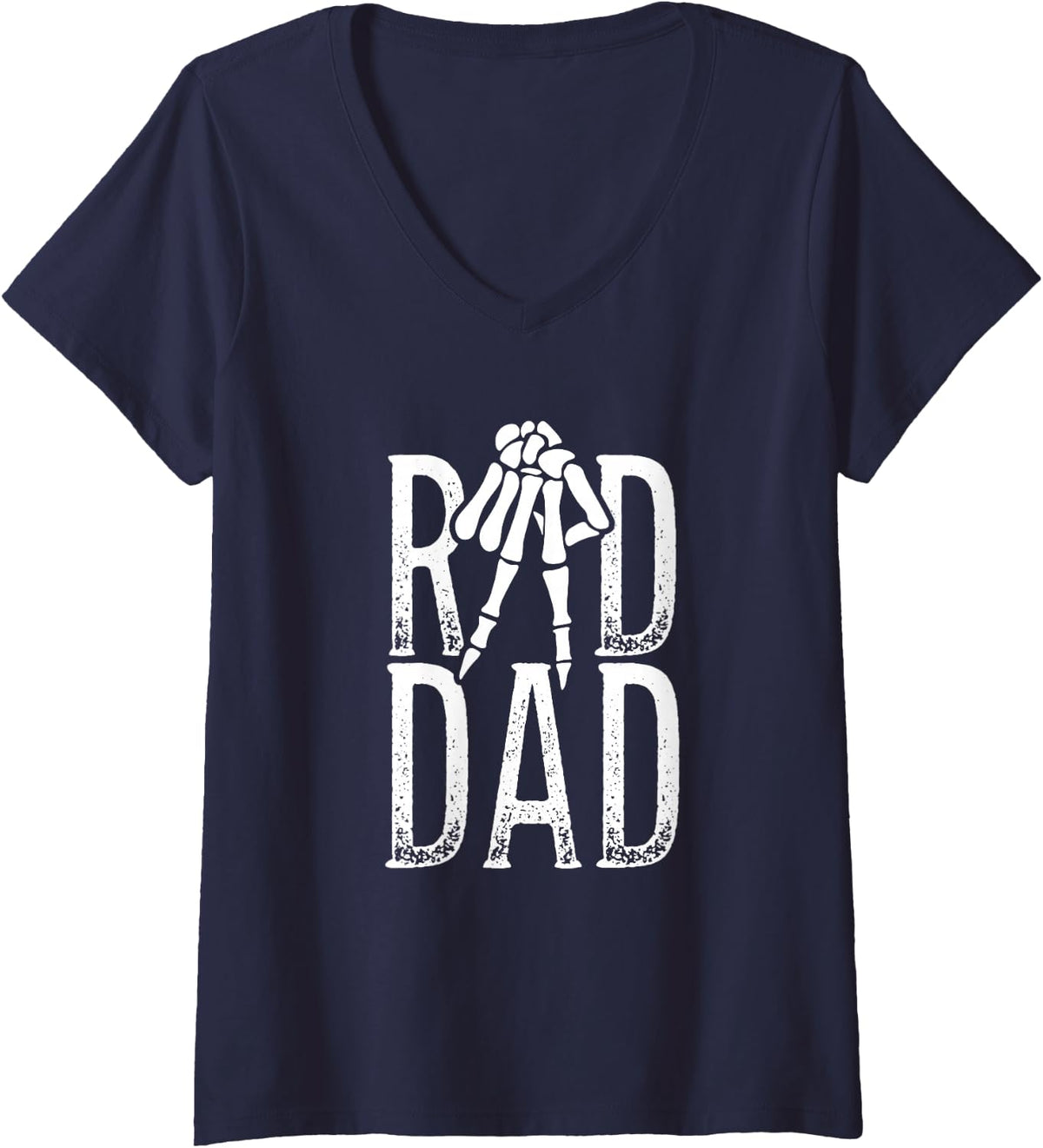 Women's Rad Tech Radiology Tech Dad X-ray Technician V-Neck T-Shirt - Navy Blue