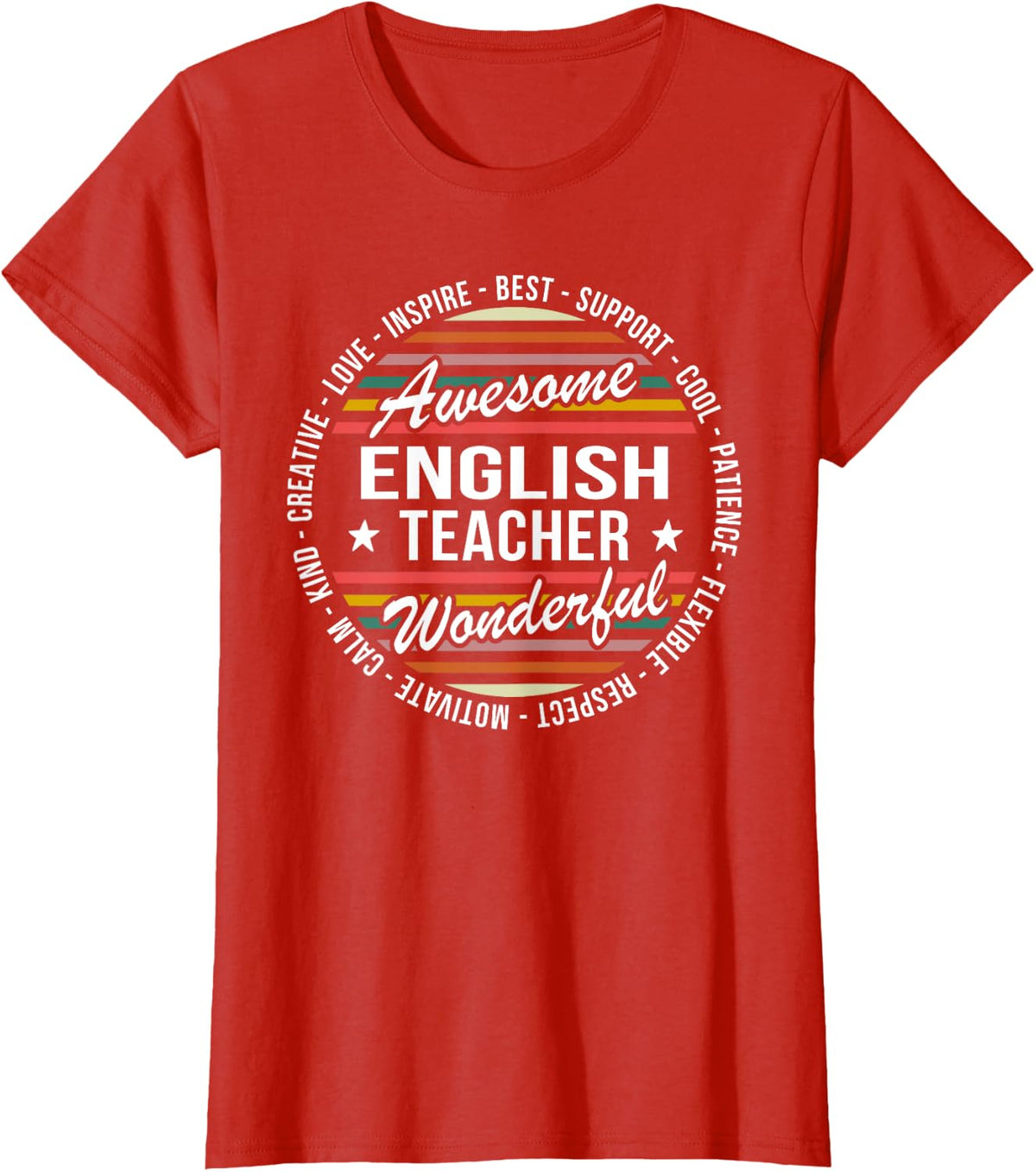 English Teacher Tshirt Gifts Appreciation Inspire T-Shirt - Red