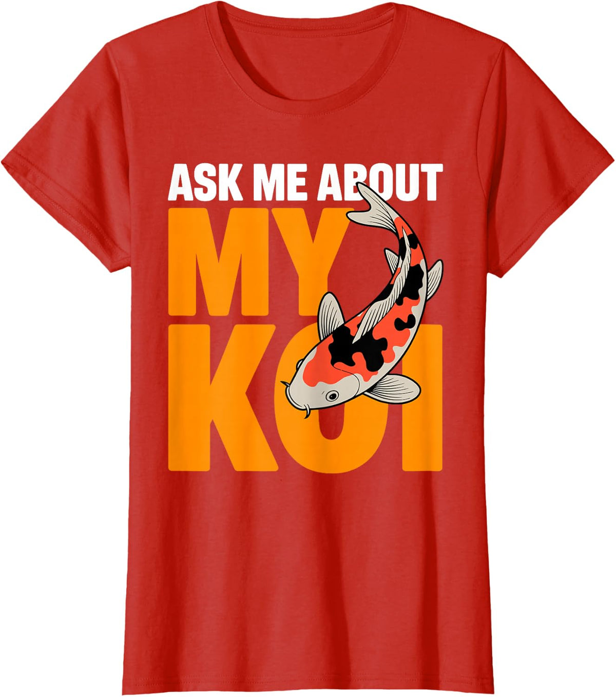 Koi Art for Men Women Kids Koi Pond Owner Koi Fish Lover T-Shirt - Red