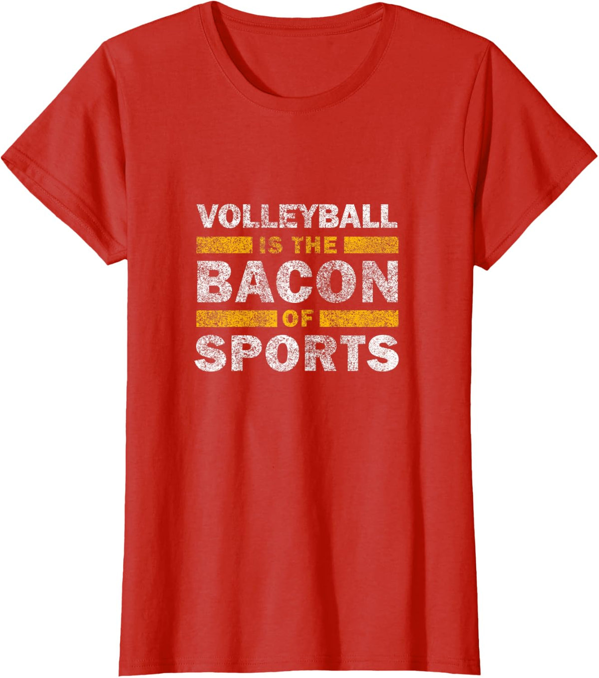 Volleyball Saying Funny - Volleyball is The Bacon of Sports T-Shirt - Red