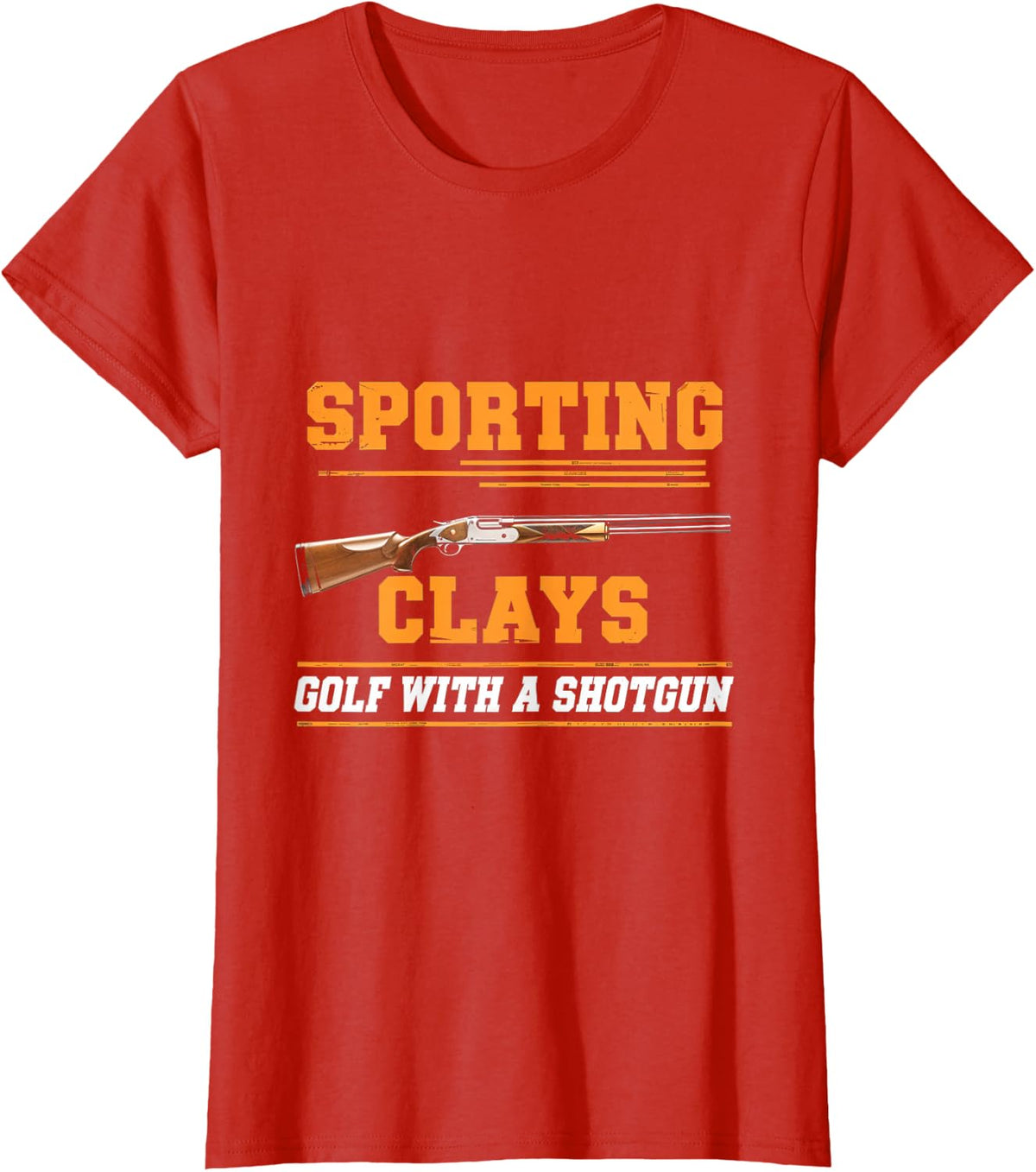 Sporting Clays Clay Golf Shotgun Shooting Sports T-Shirt - Red